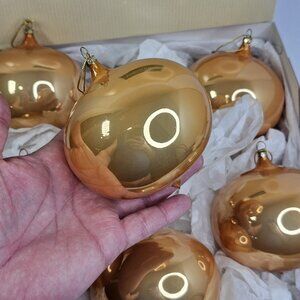 Villeroy & Boch Large Mouth Blown Glass Christmas Ornaments 6pcs Large